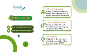 Dịch vụ Viết và Đăng bài Báo Nghiên cứu Khoa học