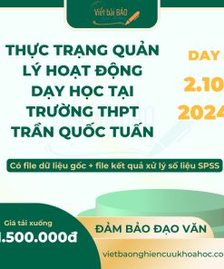 THỰC TRẠNG QUẢN LÝ HOẠT ĐỘNG DẠY HỌC TẠI TRƯỜNG THPT TRẦN QUỐC TUẤN