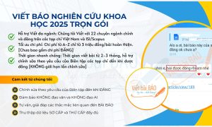 Dịch Vụ Viết Báo Nghiên Cứu Khoa Học 2025 Trọn Gói Uy Tín, Chuyên Nghiệp