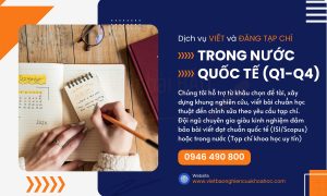 Dịch vụ viết và đăng bài báo khoa học [Trong nước và Quốc tế] #2025